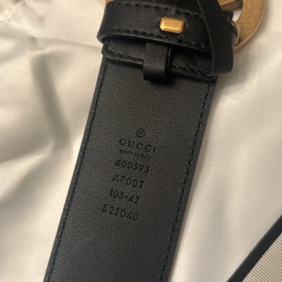 AUTHENTIC GUCCI MARMONT BLACK WIDE BELT - Picture 3 of 6